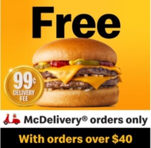 Free Double Cheeseburger With $40+ McDelivery Orders via MyMacca’s App Until June 14 2026 31 Free Double Cheeseburger With $40+ McDelivery Orders via MyMacca’s App Until June 14 2026 5