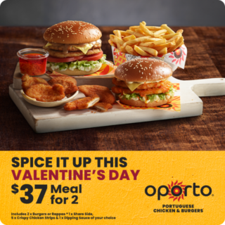 Oporto Launches $37 Valentine’s Day Meal for Two 2