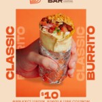 Burrito Bar $10 Classic Burritos via App until 6 March 2026