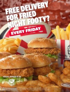 KFC Offers Free Delivery Every Friday for “Fried Night Footy”