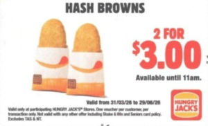 Hungry Jacks Vouchers / Coupons / Deals ([month] [year]) 13