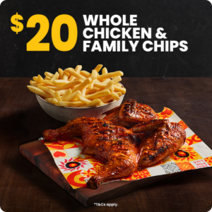 Oporto Offers Whole Chicken and Family Chips for $20 until April 1 1