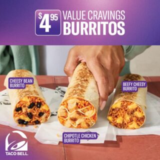 Taco Bell Australia Launches $4.95 Value Cravings Burritos 2