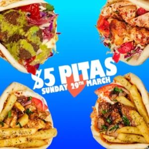 Zeus Street Greek Celebrates National Pita Day on March 29 with $5 Pitas 3
