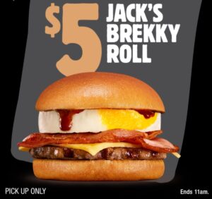 Hungry Jack’s $5 Jack’s Brekky Roll Deal via App until April 27 1