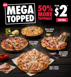 Domino’s Launches Mega Topped Pizzas with 50% More Toppings From $2 Extra