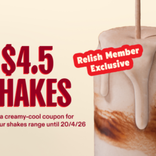 Grill’d: 50% Off Shakes with Relish Coupon until April 20 - Now $4.50 3