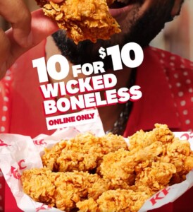 KFC One-Day Deal Offers 10 Wicked Boneless for $10 on June 24 1