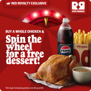 Red Rooster: Win a Free Dessert with Whole Chicken Orders until April 19 1 Red Rooster: Win a Free Dessert with Whole Chicken Orders until April 19 1