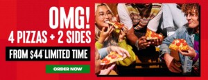 Pizza Hut Launches 4 Large Pizzas + 2 Sides Deal from $44 Pickup