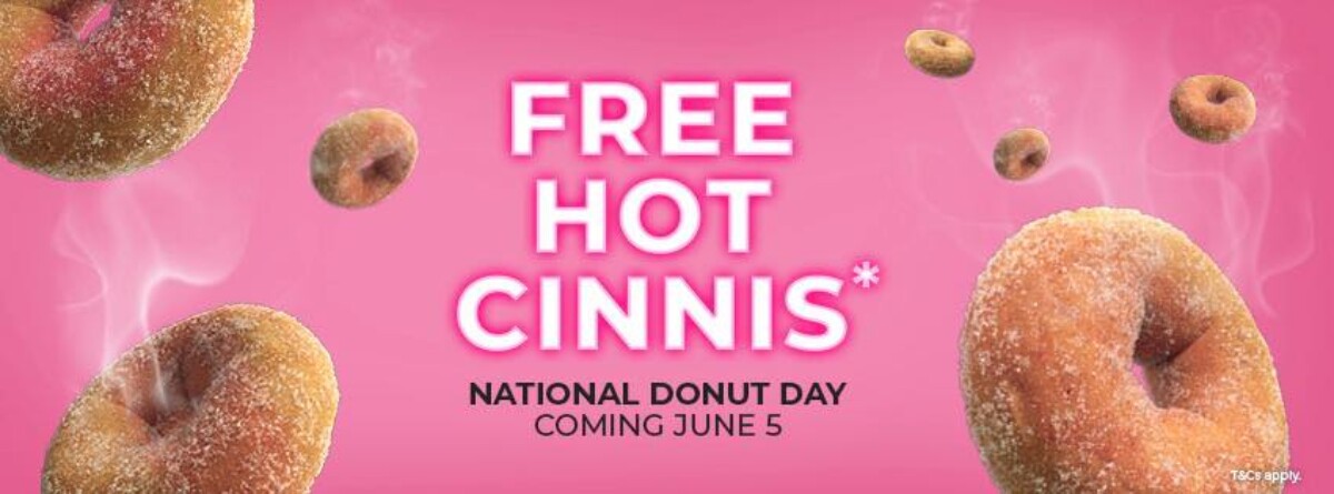 Donut King Giving Away Free Cinnamon Donuts for National Donut Day on June 5 1