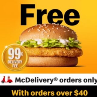 McDonald’s Offers Free McChicken with $40 McDelivery Orders Until 10 May 2026 2