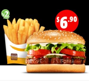Hungry Jack’s $6.90 Plant Based Whopper & Medium Chips App Deal