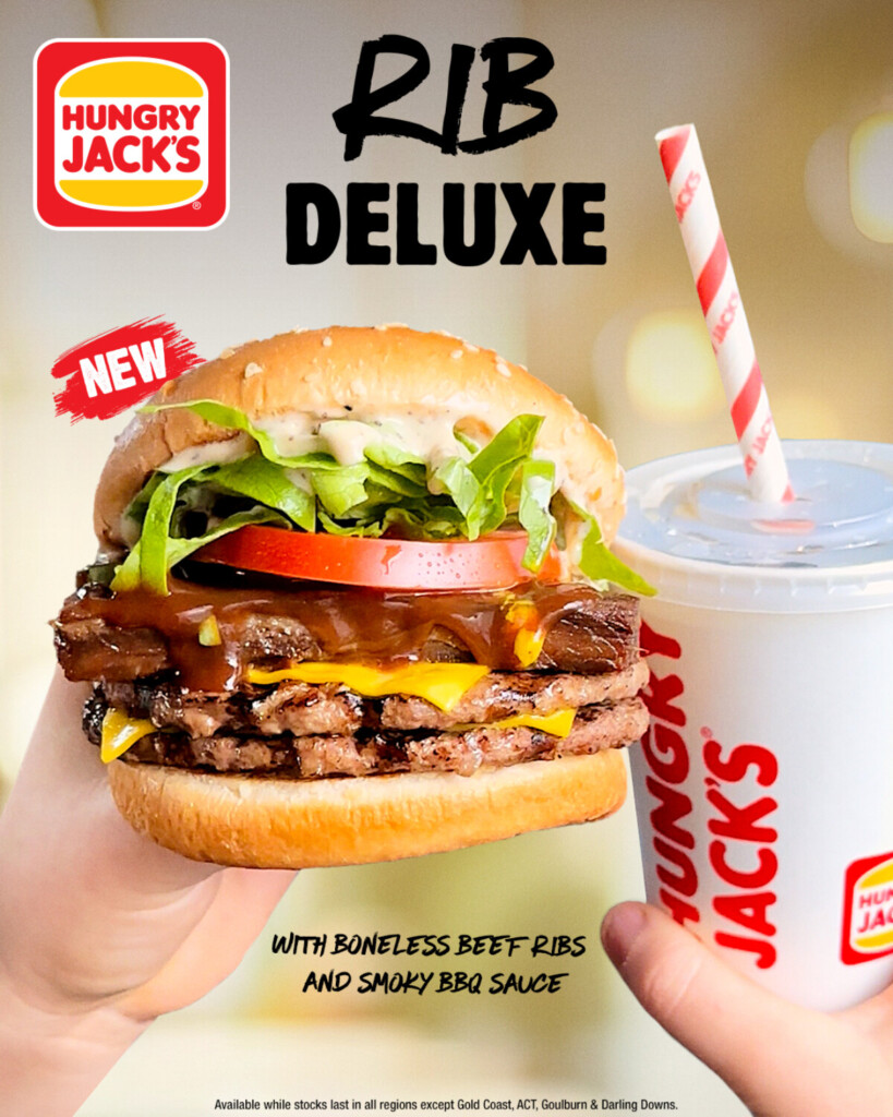Hungry Jack’s Launches New Rib Deluxe and Mega Rib Burgers with Beef ...