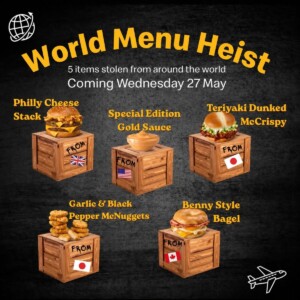 McDonald’s Australia Teases “World Menu Heist” Range Launching May 27