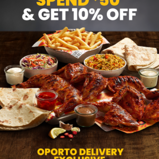 Oporto Delivery Deal: Spend $50 and Get 10% Off 5