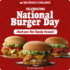 Red Rooster Launches National Burger Day Deals for Red Royalty Members
