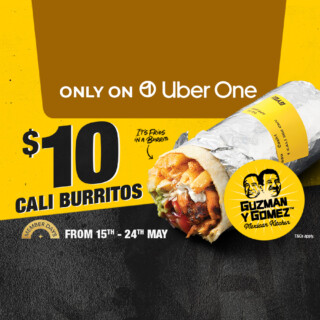 Guzman y Gomez Launches $10 Cali Burritos for Uber One Members via Uber Eats 1