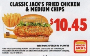 Hungry Jack's Vouchers valid until 14 September 2026 10