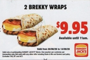 Hungry Jack's Vouchers valid until 14 September 2026 9