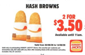 2 Hash Browns for $3.50