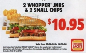 Hungry Jack's Vouchers valid until 14 September 2026 11