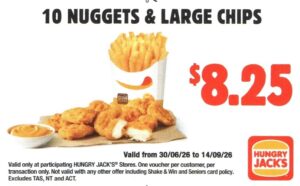 10 Nuggets & Large Chips for $8.25