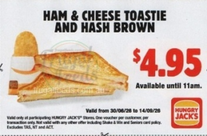 Hungry Jack's Vouchers valid until 14 September 2026 2