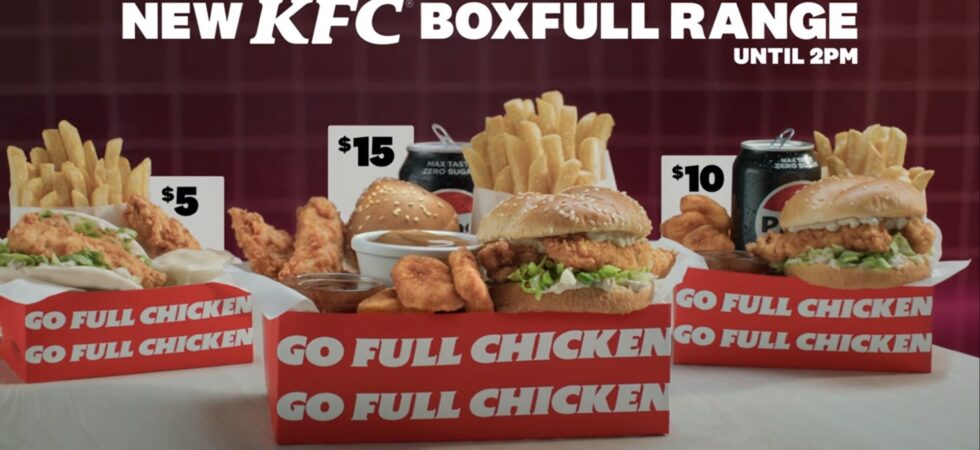 KFC Launches New Boxfull Range with $5, $10 and $15 Lunchboxes Until 2pm Daily 1 KFC Australia has introduced a new value-focused lunch range called the Boxfull Range.