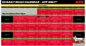 KFC Christmas in July 2026 Deals Calendar Leak Reveals Daily App Offers 1