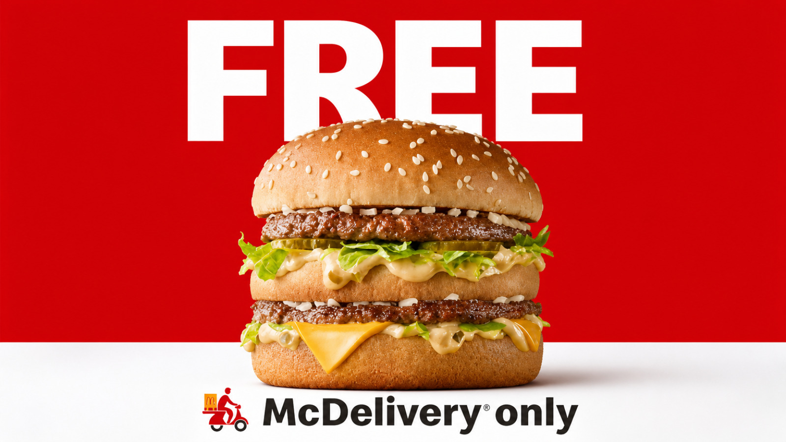 Free Big Mac With $45+ McDelivery Orders via MyMacca’s App Until June 21 27 Free Big Mac McDelivery Only