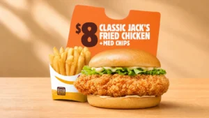Hungry Jack’s Offers $8 Classic Jack’s Fried Chicken Burger & Medium Chips via App