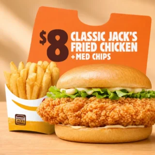 Hungry Jack’s Offers $8 Classic Jack’s Fried Chicken Burger & Medium Chips via App 3