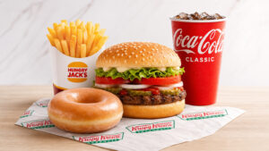 Hungry Jack's Giving Away a Free Krispy Kreme Original Glazed Doughnut with Any Large Meal on June 23 3 Hungry Jack’s Giving Away a Free Krispy Kreme Original Glazed Doughnut with Any Large Meal on June 23