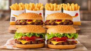 Hungry Jack’s Offers 2 Whopper Juniors, 2 Cheeseburgers & 4 Small Chips for $20 via App
