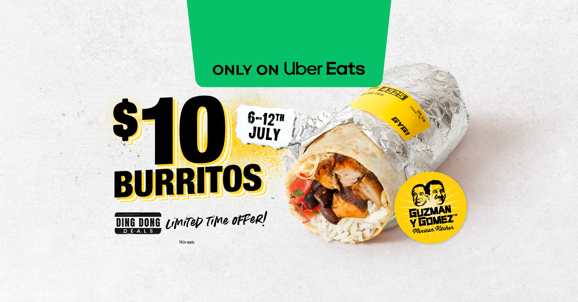 Guzman y Gomez Offering $10 Regular Burritos on Uber Eats Ding Dong Deals 10 Guzman y Gomez Offering $10 Regular Burritos on Uber Eats Ding Dong Deals 1