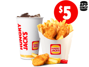 Hungry Jack's App Deal: Get a 3 Nugget Carry Cup & Medium Coke for Just $5 1