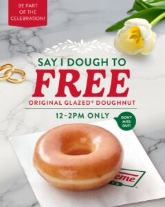 Krispy Kreme Giving Away Free Original Glazed Doughnuts for Two Hours on July 4 for Taylor Swift's Wedding 1 Krispy Kreme Giving Away Free Original Glazed Doughnuts for Two Hours on July 4 for Taylor Swift's Wedding 1