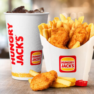 Hungry Jack’s $5 3 Nuggets Carry Cup & Medium Coke