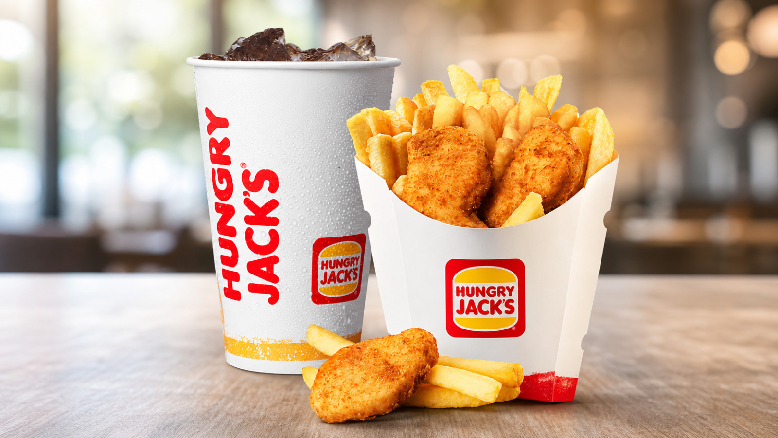 Hungry Jack&rsquo;s $5 3 Nuggets Carry Cup & Medium Coke