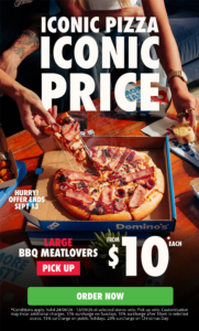 Domino’s Launches $10 Large BBQ Meatlovers Pick-Up Deal Until September 13 12 Domino’s Launches $10 Large BBQ Meatlovers Pick-Up Deal Until September 13 1
