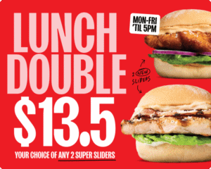 Grill'd Launches New Lunch Double Deal with Two Sliders for $13.50 1