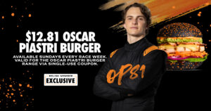 Grill’d Relish Members Can Get an Oscar Piastri Burger for $12.81 on Race Week Sundays 1
