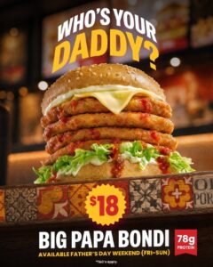 Oporto Launches 4-Fillet Big Papa Bondi Burger for Father’s Day Weekend 1