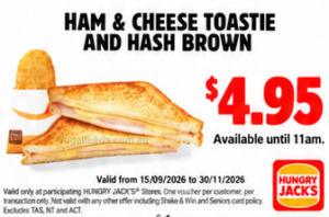 Hungry Jack's Vouchers valid from 15 September to 30 November 2026 3