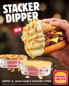 Hungry Jack’s Launches New Cheese & Onion Double Stacker Dipper at Select Restaurants 28 Stacker Dipper