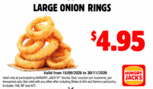 Hungry Jack's Vouchers valid from 15 September to 30 November 2026 4