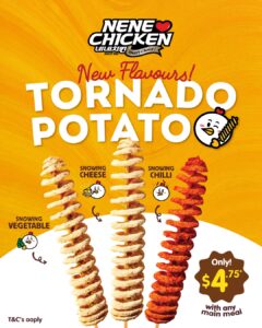 NeNe Chicken Offers $4.75 Tornado Potato with Any Main Meal Until September 20 3