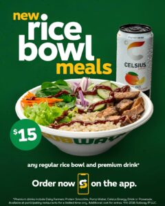 Subway Launches $15 Rice Bowl Meal with Premium Drink 10 Subway Launches $15 Rice Bowl Meal with Premium Drink 1