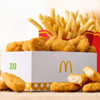 McDonald’s $14.95 20 McNuggets & 2 Medium Fries Golden Deal